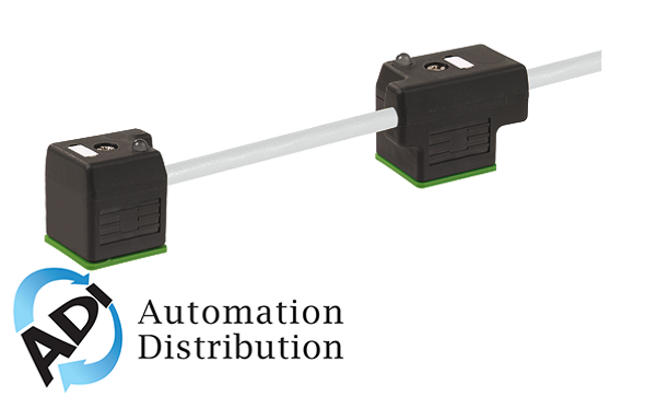 Murrelektronik 7000-58021-2170500 msud double valve plug form a 18mm, pvc 4x0.75 gray, 5m
