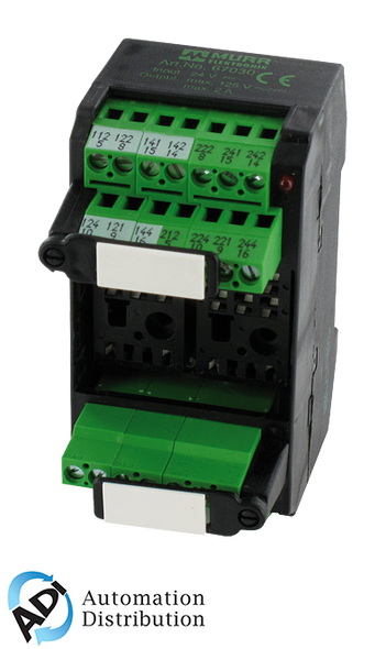 Murrelektronik 67010 mks - j 24/led 24 relay socket modules, in: 24 vdc - out: 250 vac/ 110 dc / 2 a, relay socket modules