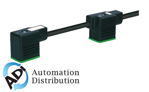Murrelektronik 7000-58121-6270500 msud double valve plug form bi 11mm, pur 4x0.75 black 5m