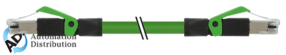 Murrelektronik 7000-74301-8000025 rj45 male 0?? / rj45 male 0?? shielded ethernet, pvc 2x2xawg22 shielded gn ul/csa 0,25m