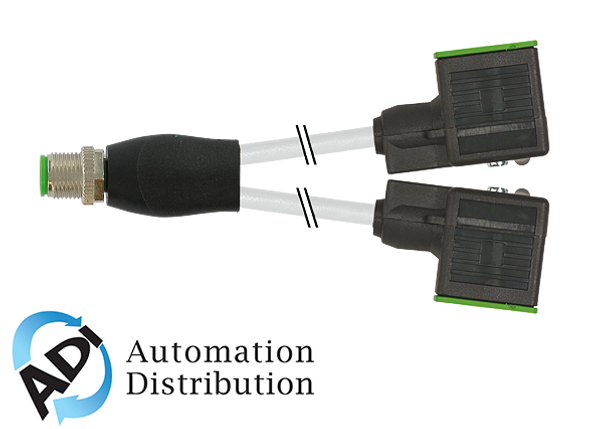 Murrelektronik 7000-42401-2260200 m12 y-distributor / msud valve plug form a 18mm, pur 3x0.75 gray, 2.0m