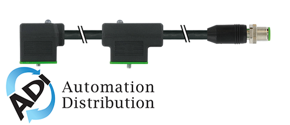 Murrelektronik 7000-41611-6270200 m12 male 0??+cable / msud double valve plug 18mm, pur 4x0.75 black 2m