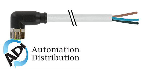 Murrelektronik 7000-08101-2511000 m8 female 90?? with cable, pur 4x0.25 gy ul/csa+robot+drag chain 10m