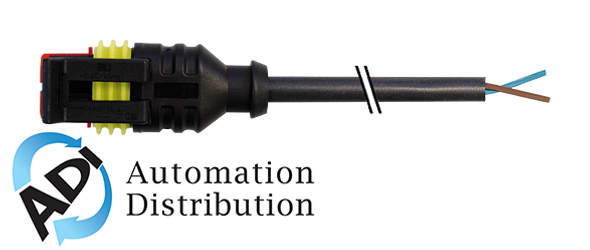 Murrelektronik 7072-73003-5120800 valve plug superseal female 2-pol. with cable pur 2x0.75 bk 8m