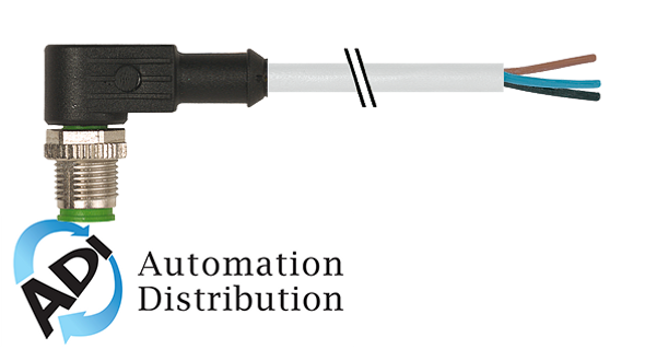 Murrelektronik 7000-12081-2531000 m12 male 90?? with cable, pur 3x0.34 gy ul/csa+robot+drag chain 10m