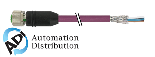 Murrelektronik 7000-14261-7990300 m12 female 0?? shielded, b coded ,interbus, pur 3x2x0.25 shielded violet 3m