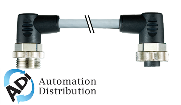 Murrelektronik 7000-50051-9610015 7/8" male 90?? / 7/8" female 90??, pur 5x1.5 gy ul/csa+drag chain 0,15m