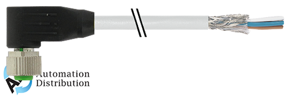 Murrelektronik 7000-13281-2031500 m12 female 90?? shielded with cable, pvc 5x0.34 shielded gy ul/csa 15m