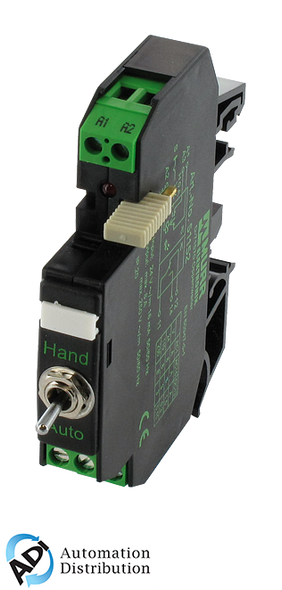 Murrelektronik 51153 rmmdah-ctl 11/24 output relay with toggle switch, in: 24 vdc - out: 250 vac/dc / 8 a, 1 c/o contact - 12 mm screw-type terminal