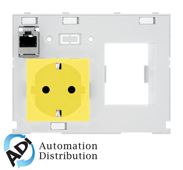 Murrelektronik 4000-68000-4390001 modlink msdd dbl combi insert germany yellow, 1xrj45 fem./fem. + rcd opening