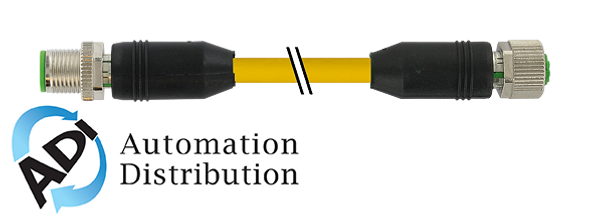 Murrelektronik 7000-48001-1140500 m12 male 0?? / m12 female 0??, pur 8x0.25 ye ul/csa+drag chain 5m