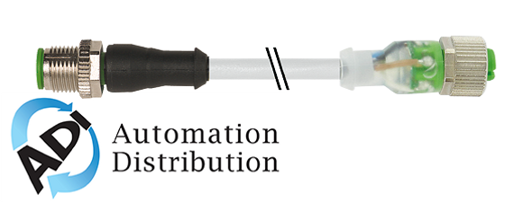 Murrelektronik 7000-40311-2341500 m12 male 0?? / m12 female 0?? led, pur 4x0.34 gy ul/csa+drag chain 15m