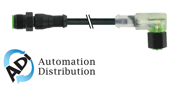 Murrelektronik 7003-40348-8280500 m12 sc male 0?? / m12 female 90?? led, fep-jb 5x0,38 black fep 5m