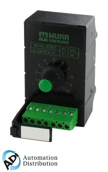 Murrelektronik 67501 mpot potentiometer module, 1k-ohm/270 degree, mounting rail / screw-type terminal