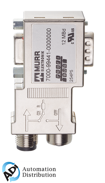 Murrelektronik 7000-99441-0000000 m12/d-sub profibus adapter mini 90??, m12 male b-cod./m12 female b-cod.