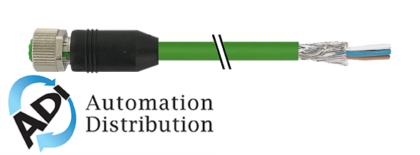 Murrelektronik 7000-15551-8310750 m12 female 0?? shielded y-cod. with cable, hybrid, pur awg20/26 shielded gn ul/csa/rob/drag ch 7,5m