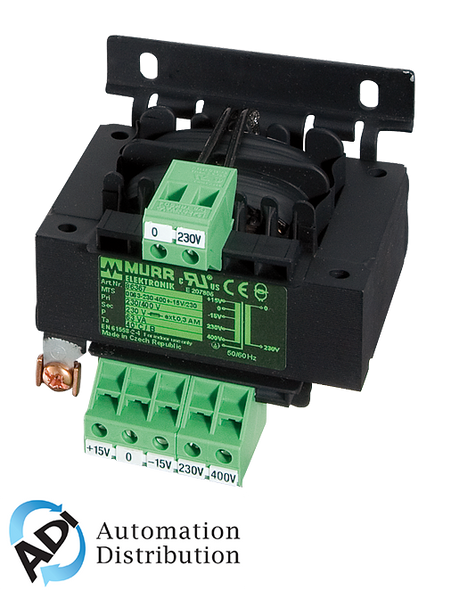 Murrelektronik 86371 mts 1-phase control and isolation transformer, p: 250va in: 230/400vac +/- 15vac out: 230vac, for screw and din-rail mounting