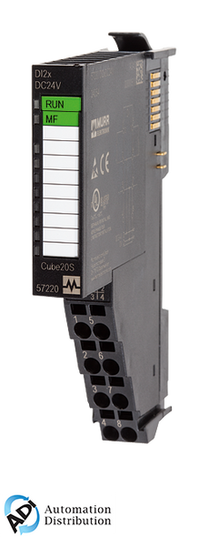 Murrelektronik 57221 cube20s digital input module di2, 2 x 24 v dc adjustable input filter