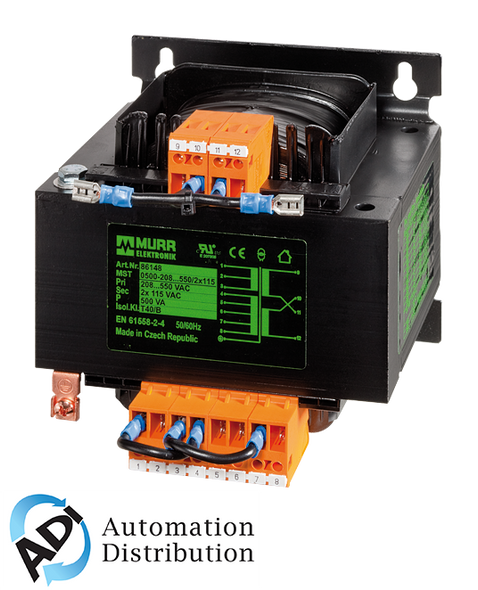 Murrelektronik 86376 mst 1-phase control and isolation transformer, p: 320va in: 230/400vac +/- 15vac out: 230vac