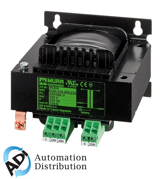 Murrelektronik 86023 met 1-phase safety transformer, p: 500va in: 230vac+/- 5% out: 24vac