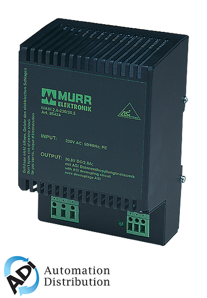 Murrelektronik 85424 masi asi power supply 1-phase, in: 230vac out: 30,5v/2,8adc