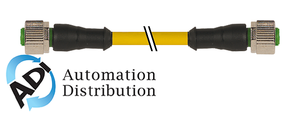 Murrelektronik 7000-40051-1260030 m12 female 0?? / m12 female 0??, pur 5x0.34 yellow, ul/csa 0.3m Pack of 10