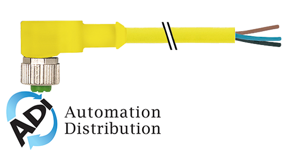 Murrelektronik 7030-12361-1260300 m12 female 90?? with cable aida, pur 5x0.34 ye ul/csa+drag chain 3m Pack of 10