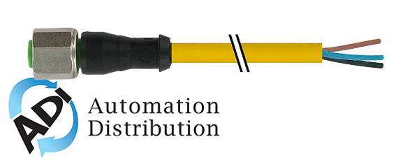 Murrelektronik 7004-12221-0341000 m12 female 0?? with cable v4a, pur 4x0.34 ye ul/csa+drag chain 10m Pack of 10