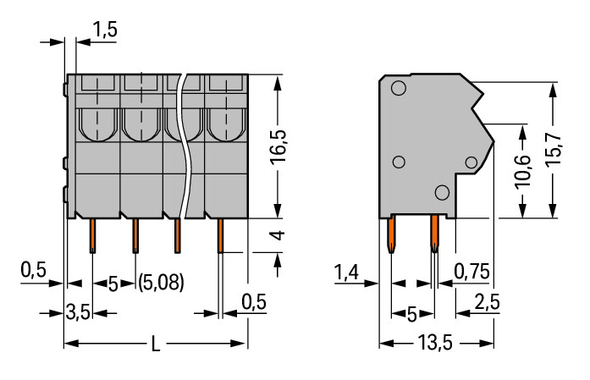 Wago 254-452/000-004 Pack of 105