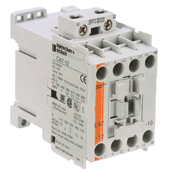 Sprecher + Schuh CA7-12-01-600 contactor 12a 600vac 1nc 22-301-407-36