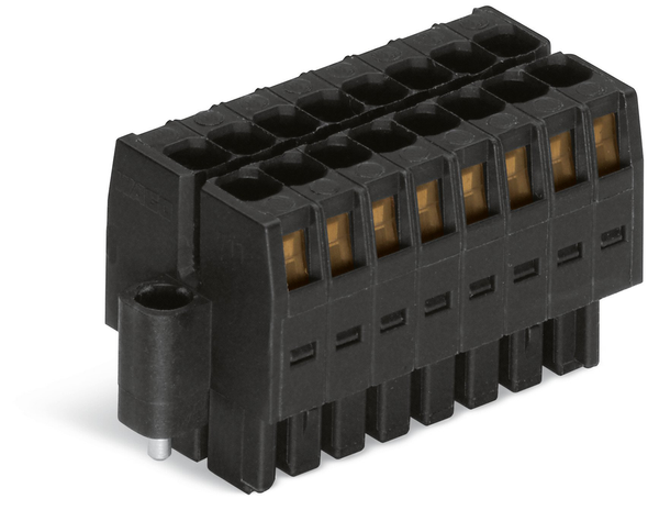 Wago 713-1118/107-9037 1-conductor female connector, 2-row, CAGE CLAMP®, black