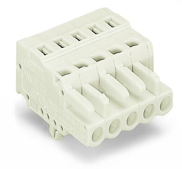 Wago 721-111/008-000 1-conductor female connector, CAGE CLAMP®, light gray