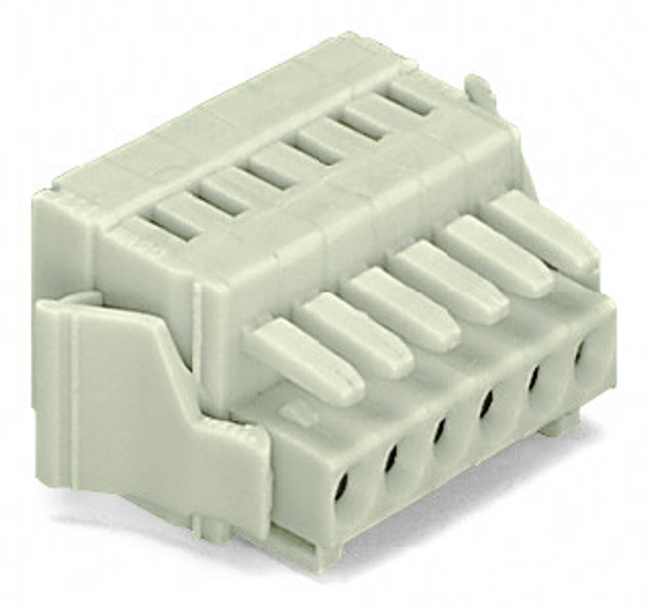 Wago 734-105/037-000/033-000 1-conductor female connector, CAGE CLAMP®, light gray