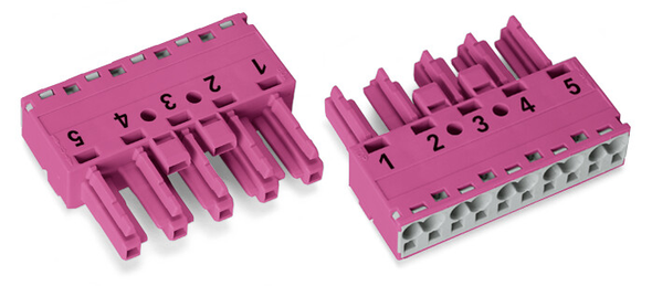 Wago 770-285 Socket, 5-pole, pink