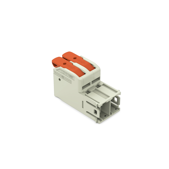Wago 832-1202/000-9034 1-conductor male connector, lever Push-in CAGE CLAMP®, light gray