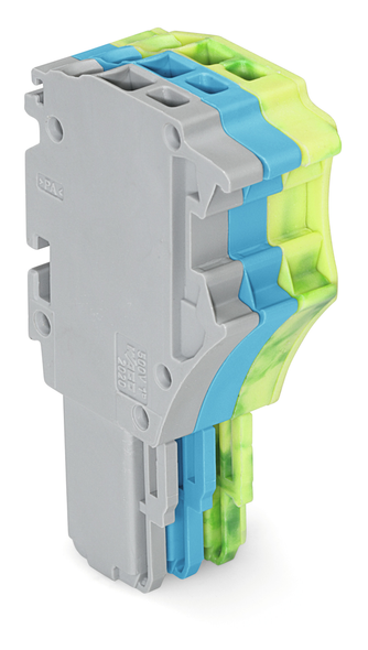 Wago 2020-103/000-038 1-conductor female connector, Push-in CAGE CLAMP®, gray/blue/green-yellow