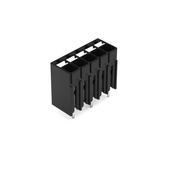 Wago 2086-1125/300-000 THR PCB terminal block, push-button 1.5 mm² Pin spacing 3.5 mm 5-pole, black