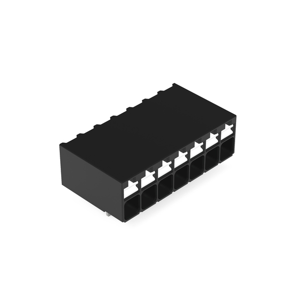 Wago 2086-1227 THR PCB terminal block, push-button 1.5 mm² Pin spacing 3.5 mm 7-pole, black