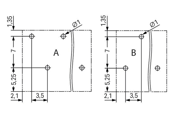 Wago 2086-1227 THR PCB terminal block, push-button 1.5 mm² Pin spacing 3.5 mm 7-pole, black