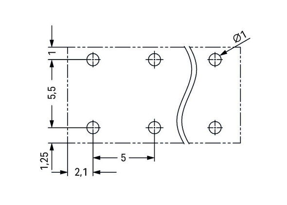 Wago 2086-3102 THR PCB terminal block, push-button 1.5 mm² Pin spacing 5 mm 2-pole, black
