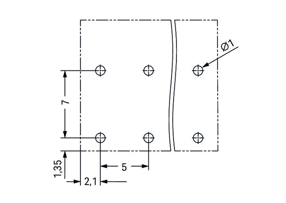 Wago 2086-3207/300-000 THR PCB terminal block, push-button 1.5 mm² Pin spacing 5 mm 7-pole, black