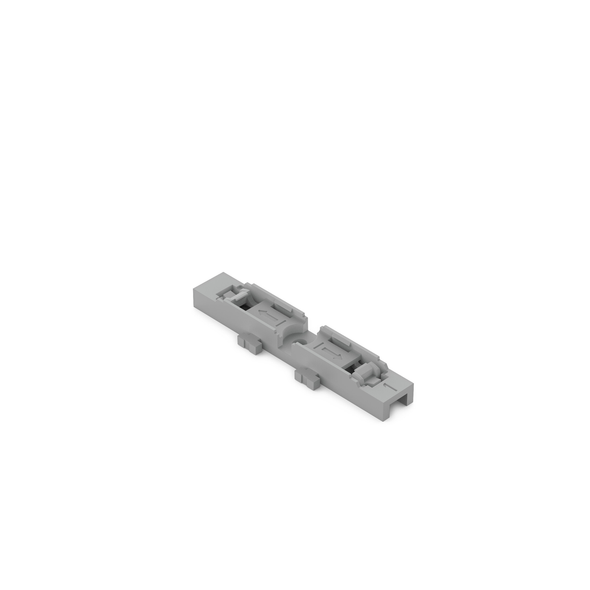 Wago Mounting carrier; 1-way; for inline splicing connector with lever; for screw mounting; gray Pack of 5
