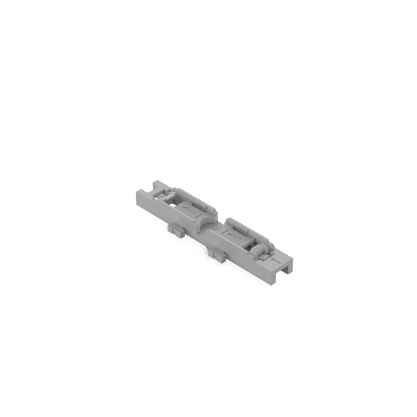 Wago Mounting carrier; 1-way; for inline splicing connector with lever; with snap-in mounting foot; gray Pack of 5