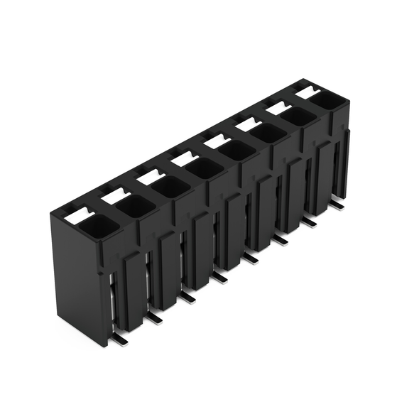 Wago SMD PCB terminal block, push-button 1.5 mm² Pin spacing 5 mm 8-pole, black Pack of 270