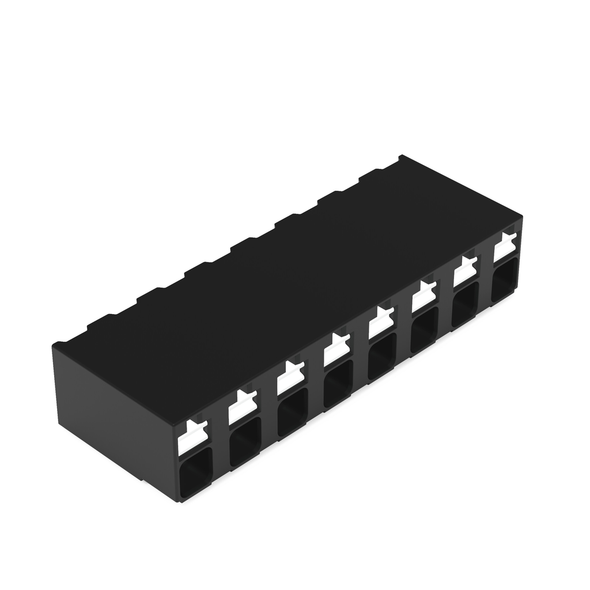 Wago SMD PCB terminal block, push-button 1.5 mm² Pin spacing 5 mm 8-pole, black Pack of 515