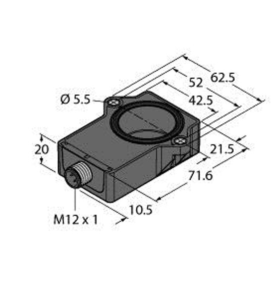 Turck Ri60P1-Qr20-Lu4X2-H1141 Miniature Encoder, With Analog Output, Premium Line