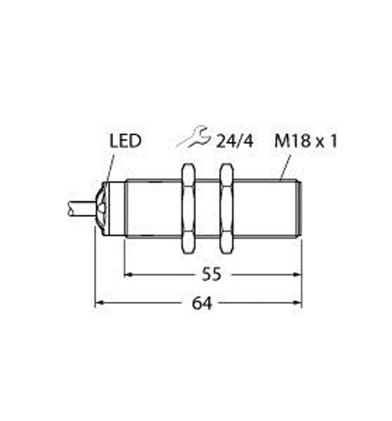 Turck Ru50U-S18-An8X Ultrasonic Sensor, Diffuse Mode Sensor