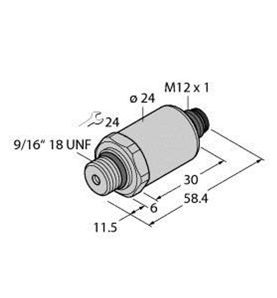 Turck Pt3000Psig-2021-U3-H1143/X Pressure Transmitter, With Voltage Output (3-Wire)