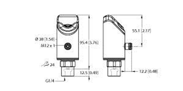 Turck Ps310-2.5V-01-Li2Upn8-H1141 Pressure sensor, Relative Pressure: -12.5  Bar