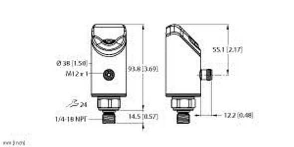 Turck Ps510-100-03-2Upn8-H1141 Pressure sensor, Relative Pressure: 0100  Bar